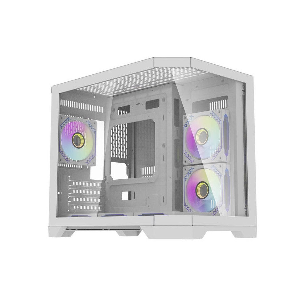 Darflash FT418 datora korpuss + 6 aRGB ventilatori (balts)