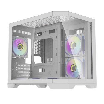 Darflash FT418 kompiuterio deklas + 6 aRGB ventiliatoriai (balti)