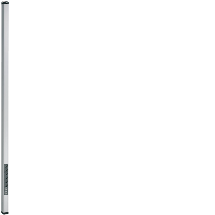 Hager DAS452700ELN Versipole F 2, 70-3m, Natural Anodised Aluminium Cable Trunking
