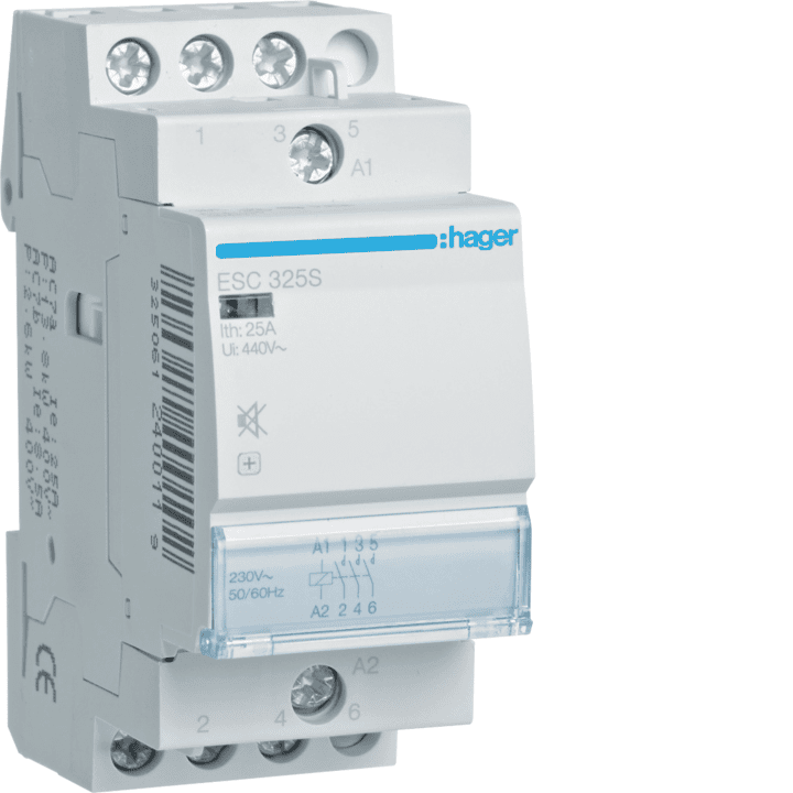 Hager ESC325S Humfree kontaktorius 25A 3NO 230V
