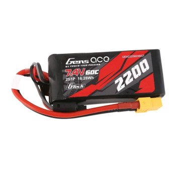 GensAce G-Tech LiPo 2200mAh 7.4V 60C 2S1P XT60 Akku
