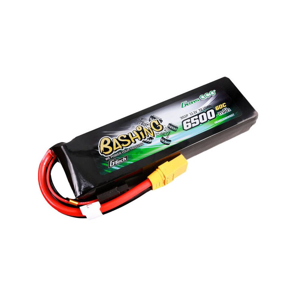 Gens ace G-Tech 6500 mAh 11,1 V 60C 3S1P Lipo aku koos XT90-Bashing seeriaga