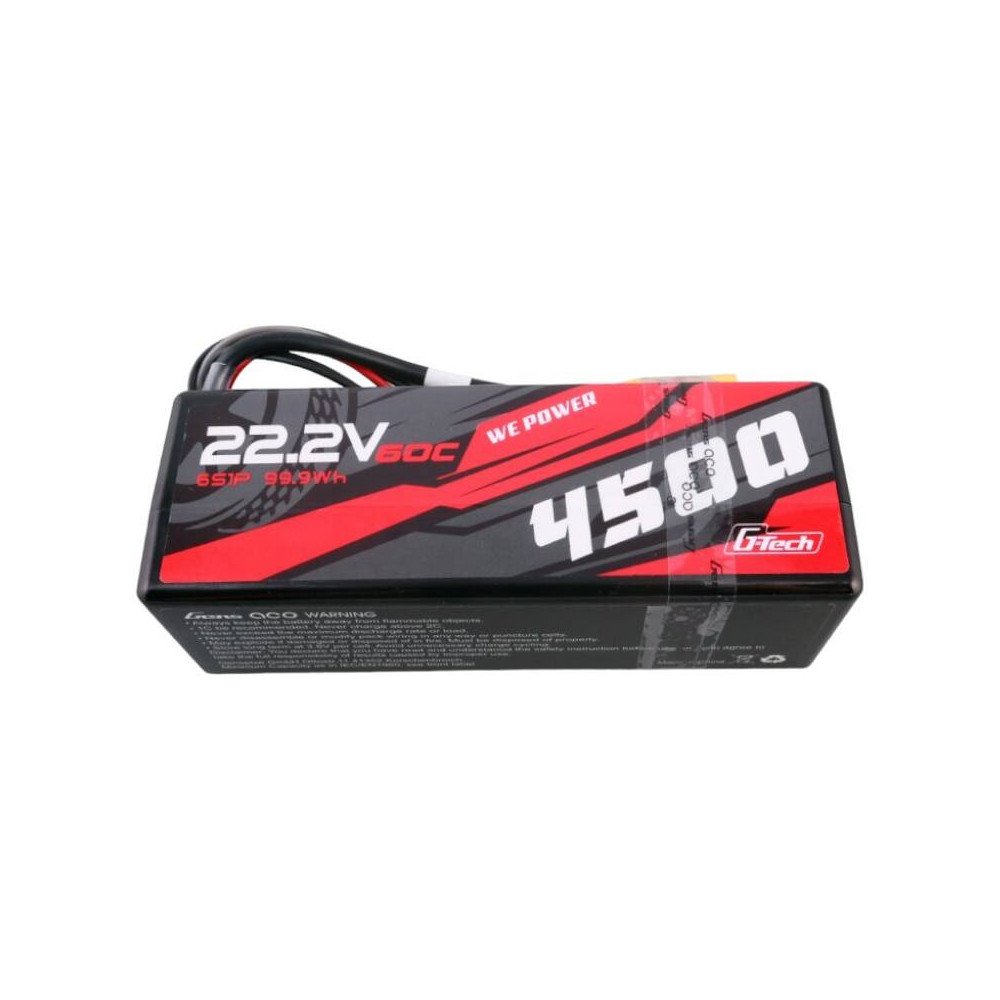 Gens ace G-Tech 4500mAh 6S1P 22.2V 60C HardCase RC auto Lipo Aku 14#