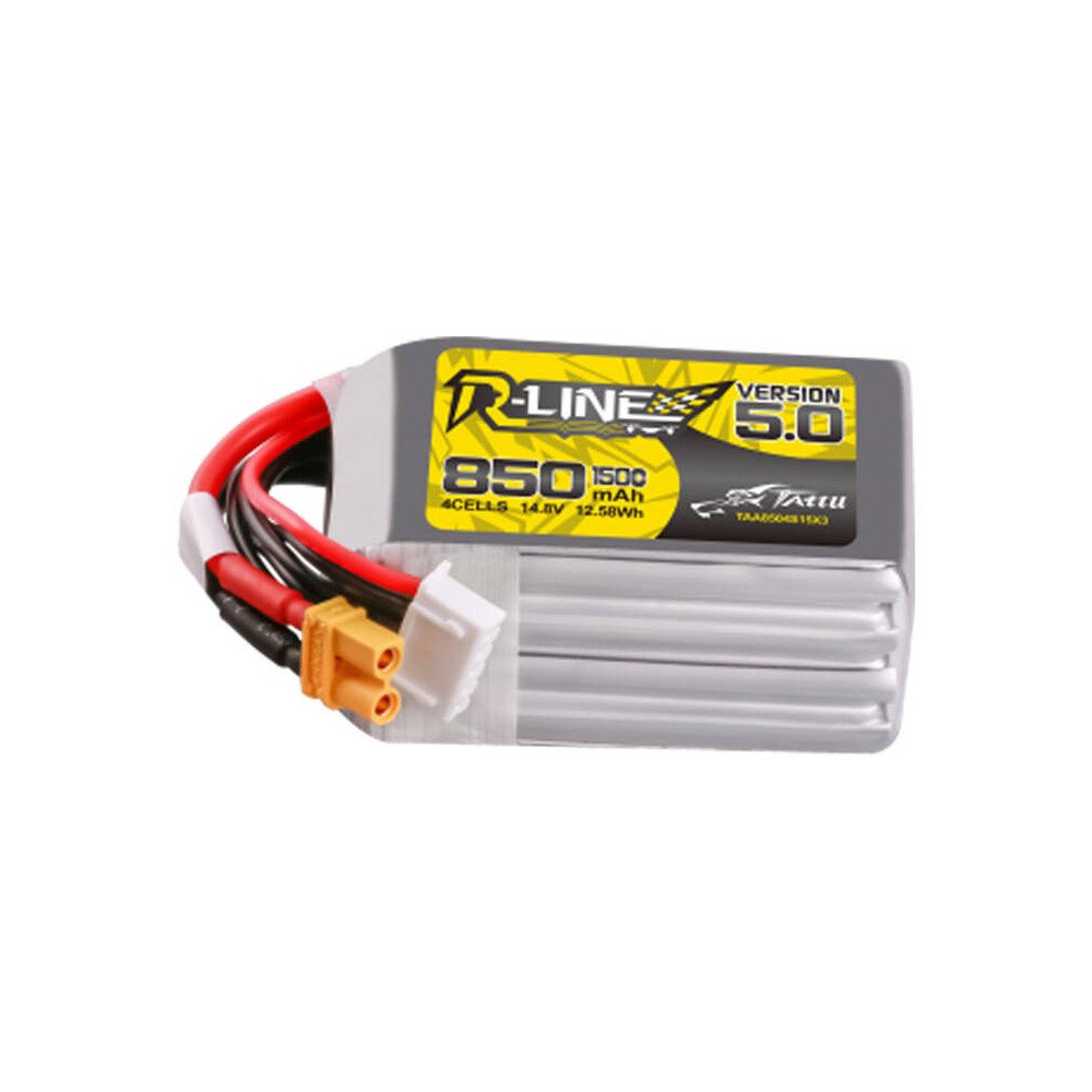 Tattu R-Line Version 5.0 850 mAh 14.8 V 4S1P 150C XT30U-F