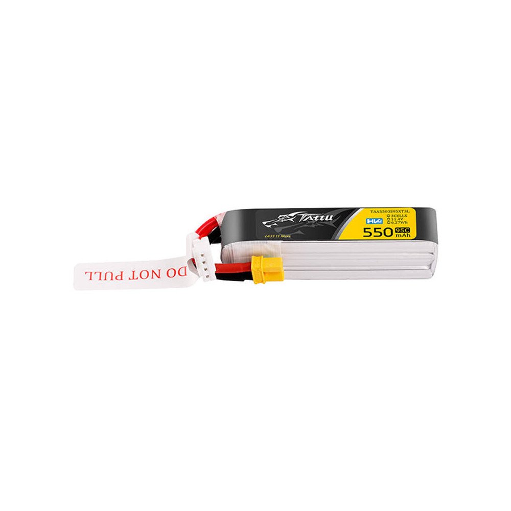 Tattu 3s 550mAh 95C 11,4V HV Lipo akumulators ar XT30 spraudna garo savienotaju