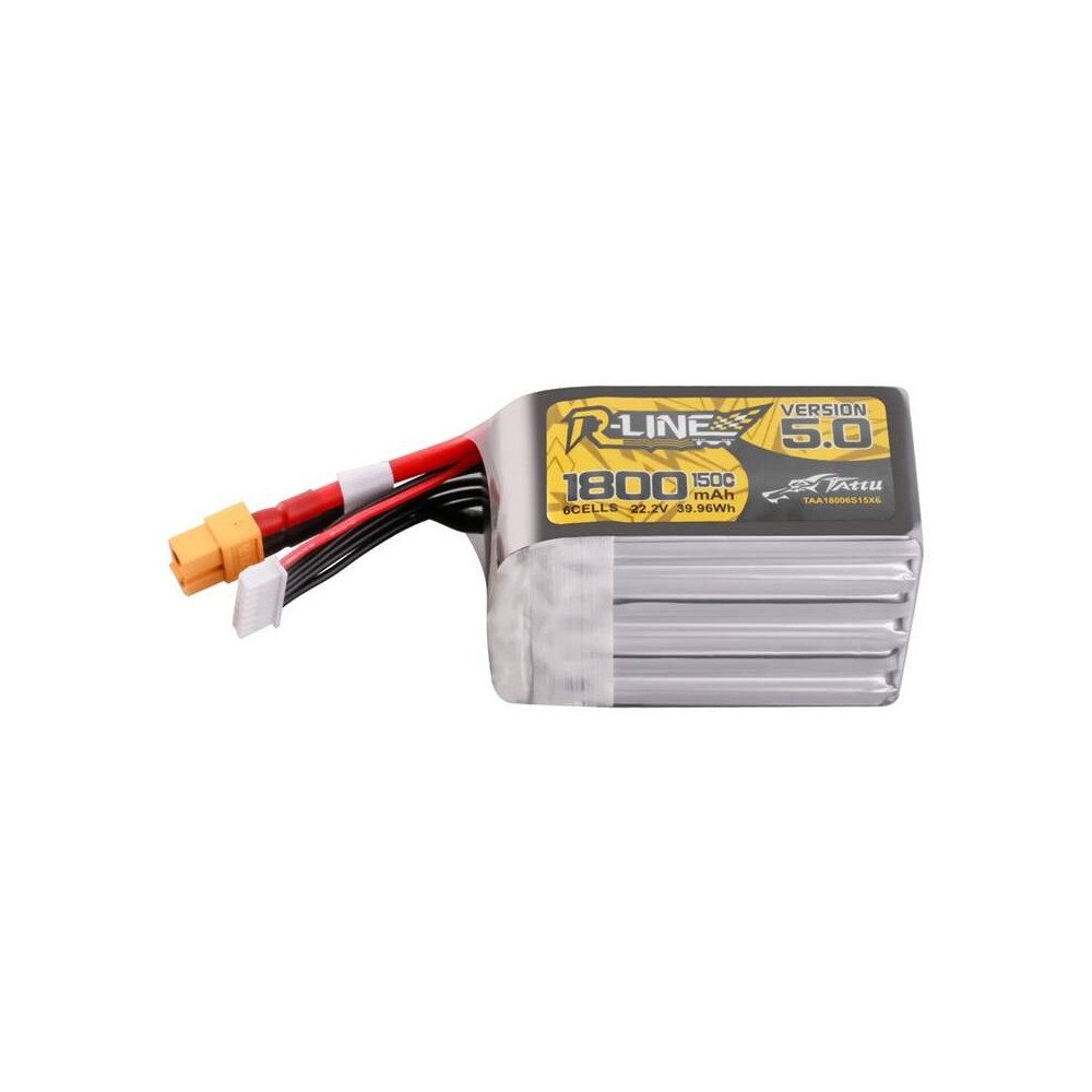 Lipo Tattu R-Line versija 5.0 1800mAh 22.2V 150C 6S akumulators ar XT60 savienotaju