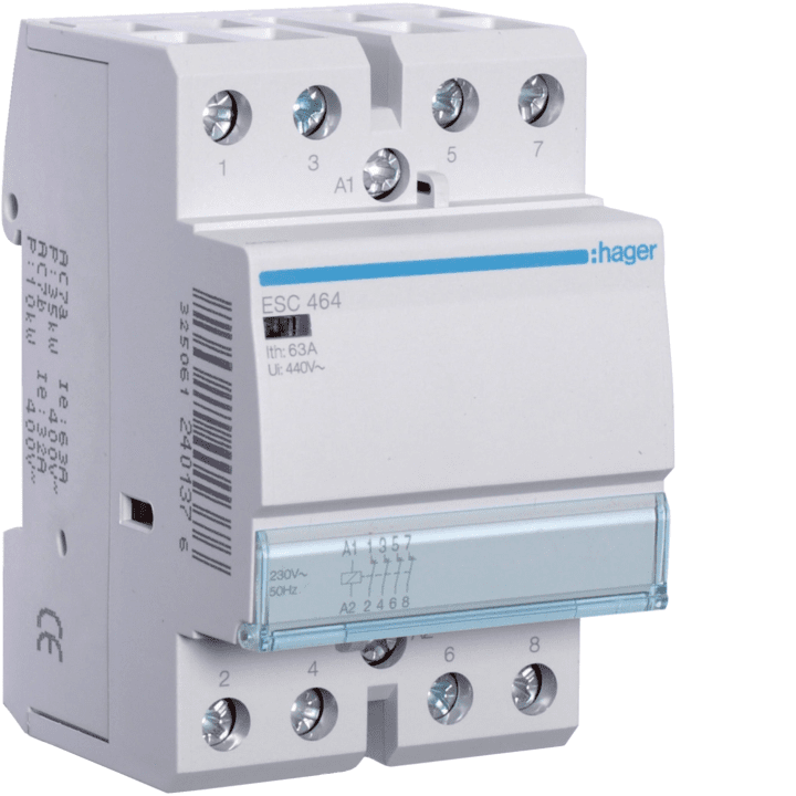 Hager ESC464 Contactor 63A 4NC 230V AC