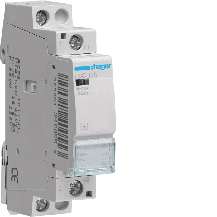 Hager ESC125 kontaktorius 25A 1NO 230V AC