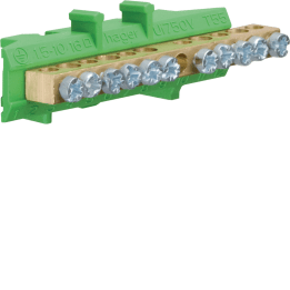Hager KM11E žalvarinis įžeminimo gnybtas, 5x10mm² / 5x16mm², 11 padėčių