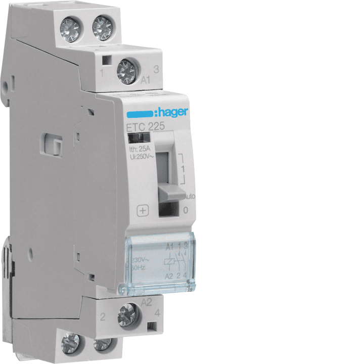 Hager ETC225 Night & Day Contactor 25A 2NO 230V
