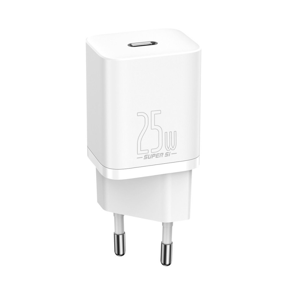 Seinalaturi Baseus Super Si Quick Charger 1C 25W (valkoinen)