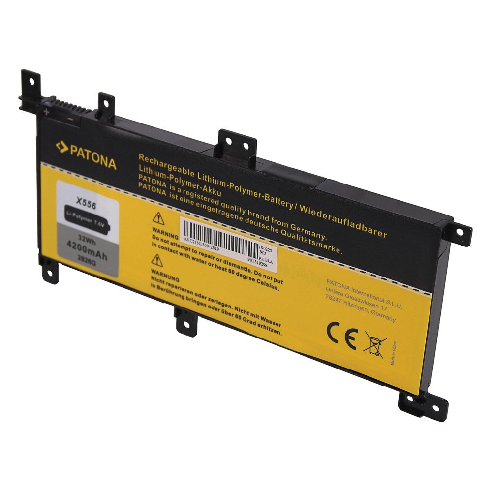 Akumulators Asus X556 4200mAh Li-Pol 7,6V C21-N1509