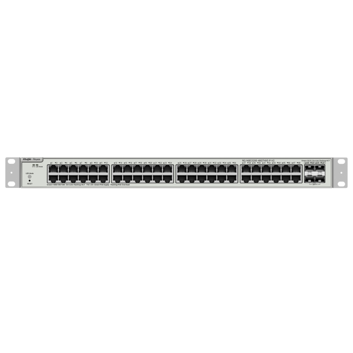 REYEE RG-NBS3200-48GT4XS-P-V2 Pārvaldāms PoE+ slēdzis 48 Gigabit porti 4 SFP+ 10G augšupielādes 370W