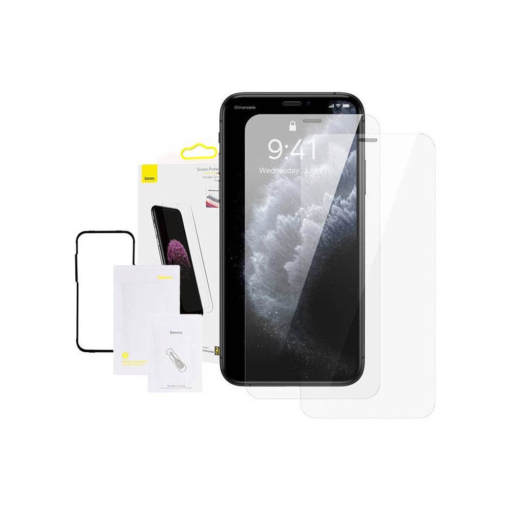 Baseus 0,3 mm pilnstikla rudita stikla pleve (2 gab. iepakojuma) iPhone XS Max/11 Pro Max 6,5 collu