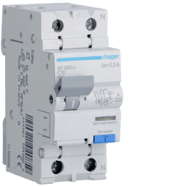 Hager AD960J RCBO 1P+N 6kA C-10A 300mA Type A