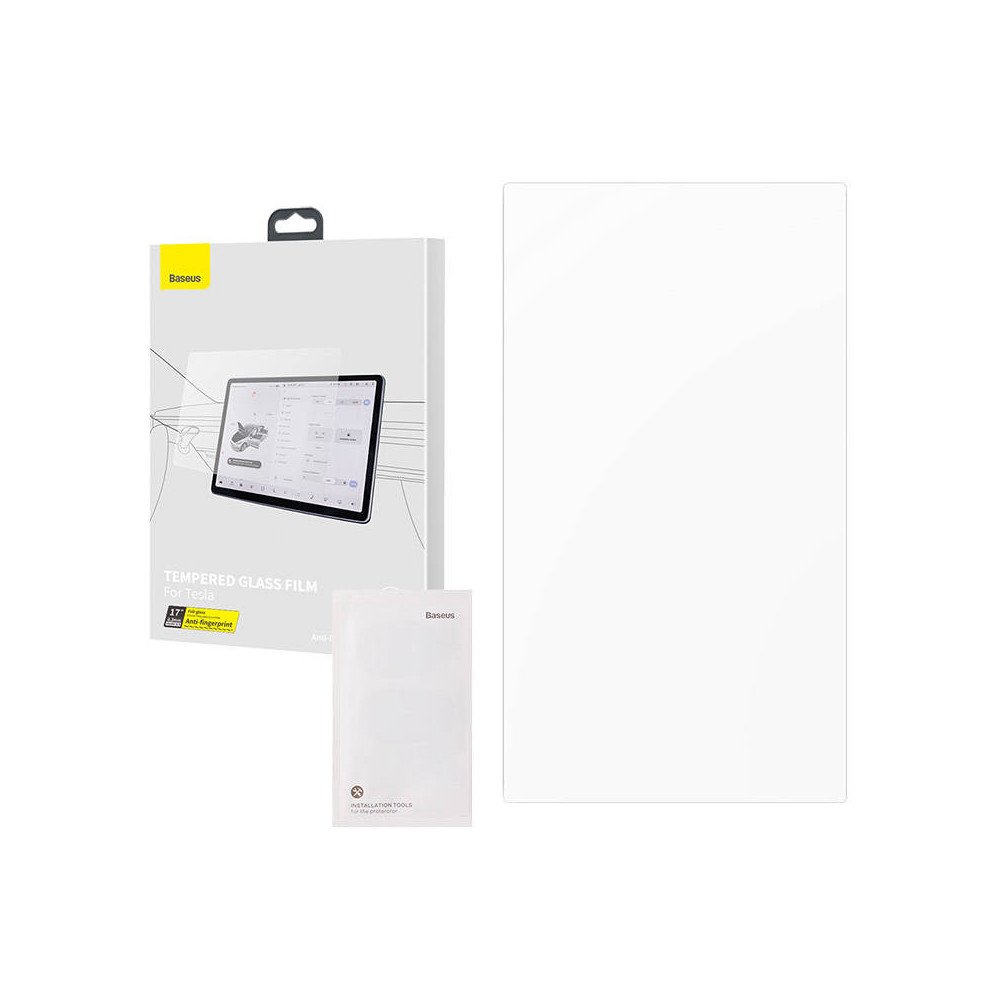 Grudintas stiklas Baseus Crystal 0,3 mm, skirtas Tesla modeliui X/S 17''