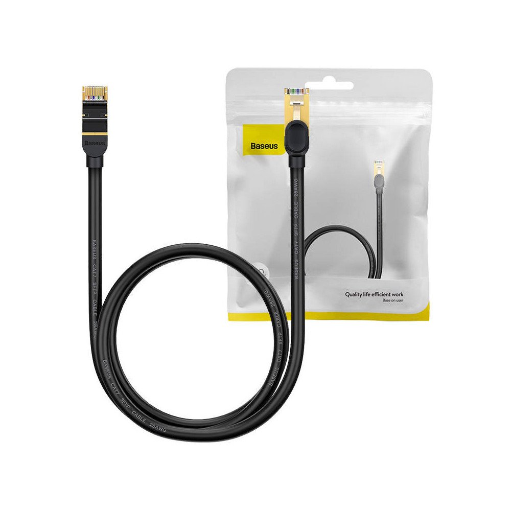 Baseus Ethernet RJ45, 10Gbps, 1m network cable (black)