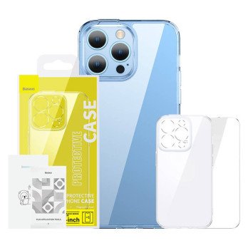 Baseus SuperCeramic labipaistev klaasumbris ja karastatud klaaskomplekt iPhone 14 Plus jaoks
