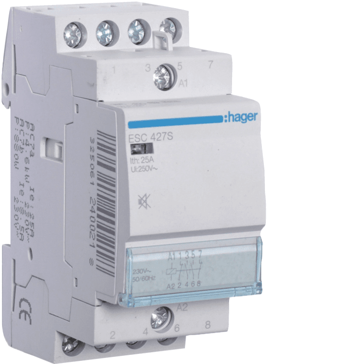 Hager ESC427S Humfree kontaktorius 25A 2NO+2NC 230V