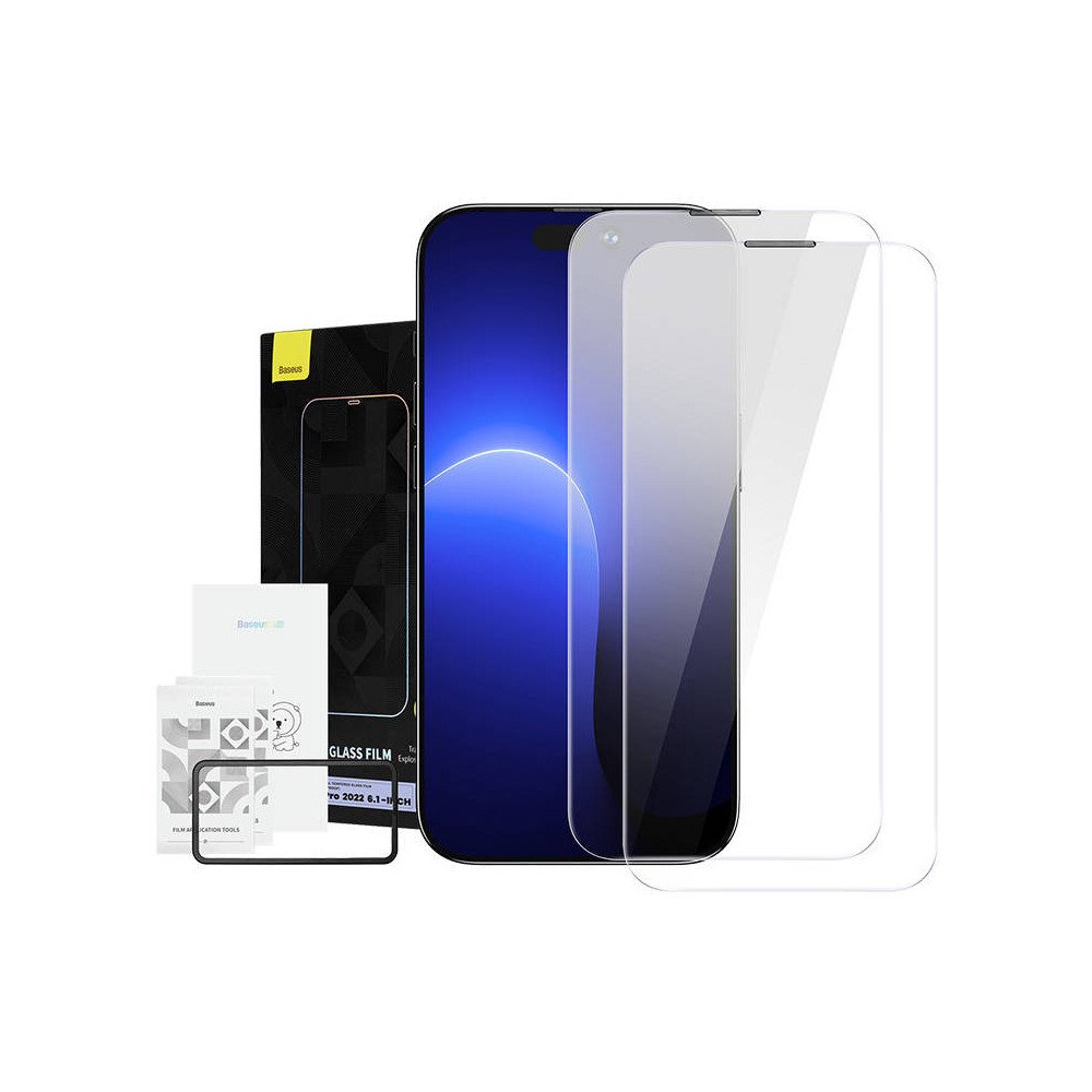 Baseus Crystal rudits stikls, puteklu necaurlaidigs 0,3 mm iPhone 14 Pro (2gab.)