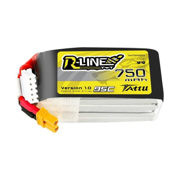 Aku Tattu R-Line 750 mAh 14,8 V 95C 4S1P JST-XHR