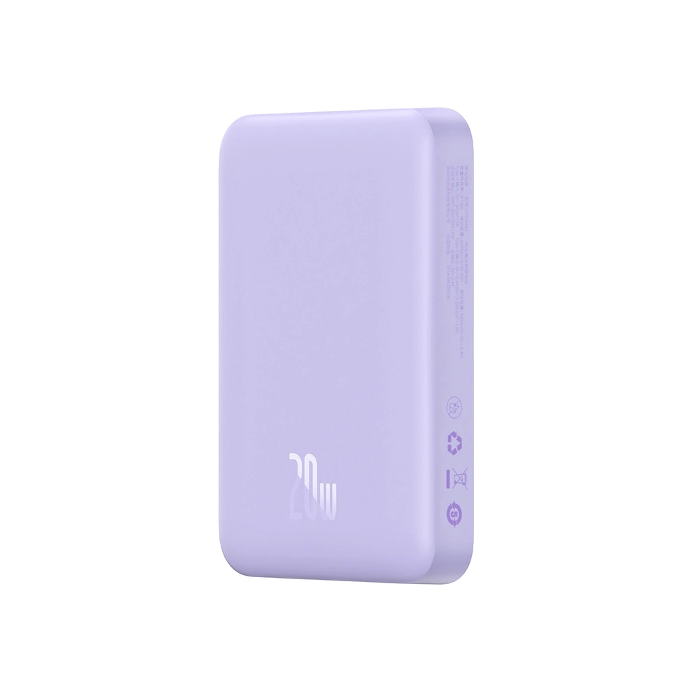 Powerbank Baseus Magnetic Mini 10000mAh, USB-C 20W MagSafe (lilla)