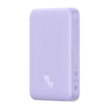 Powerbank Baseus Magnetic Mini 10000mAh, USB-C 20W MagSafe (violetine)