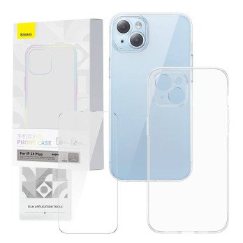 Labipaistev umbris ja karastatud klaasist komplekt Baseus Corning iPhone 14 Plus jaoks