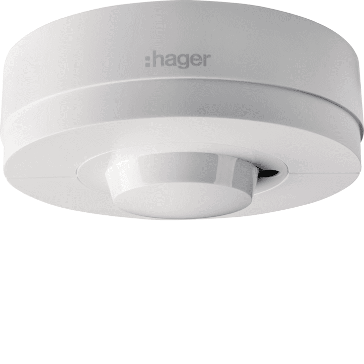 Датчик движения Hager EE883 высокочастотный, на потолок 360°, белый