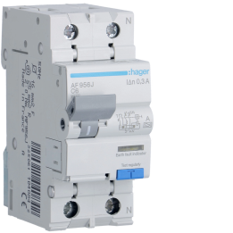 Hager AD956J RCBO 1P+N 6kA C-6A 300mA Type A