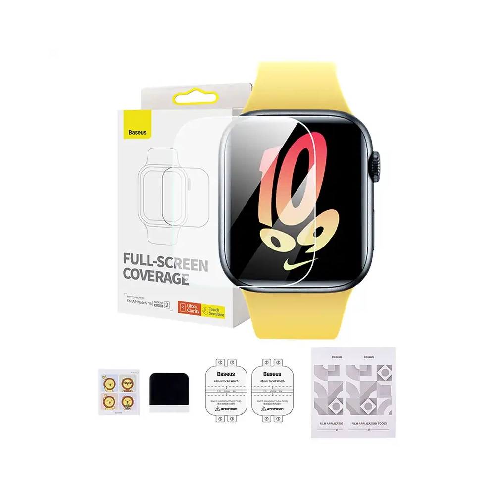 Baseus 41mm Protective Film for AP Watch 7/8, Clear
