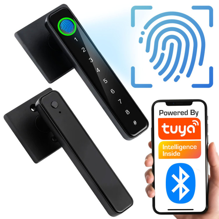 Smart Lock Square Handle with Bluetooth, Fingerprint & Keypad TUYA 5906203621026