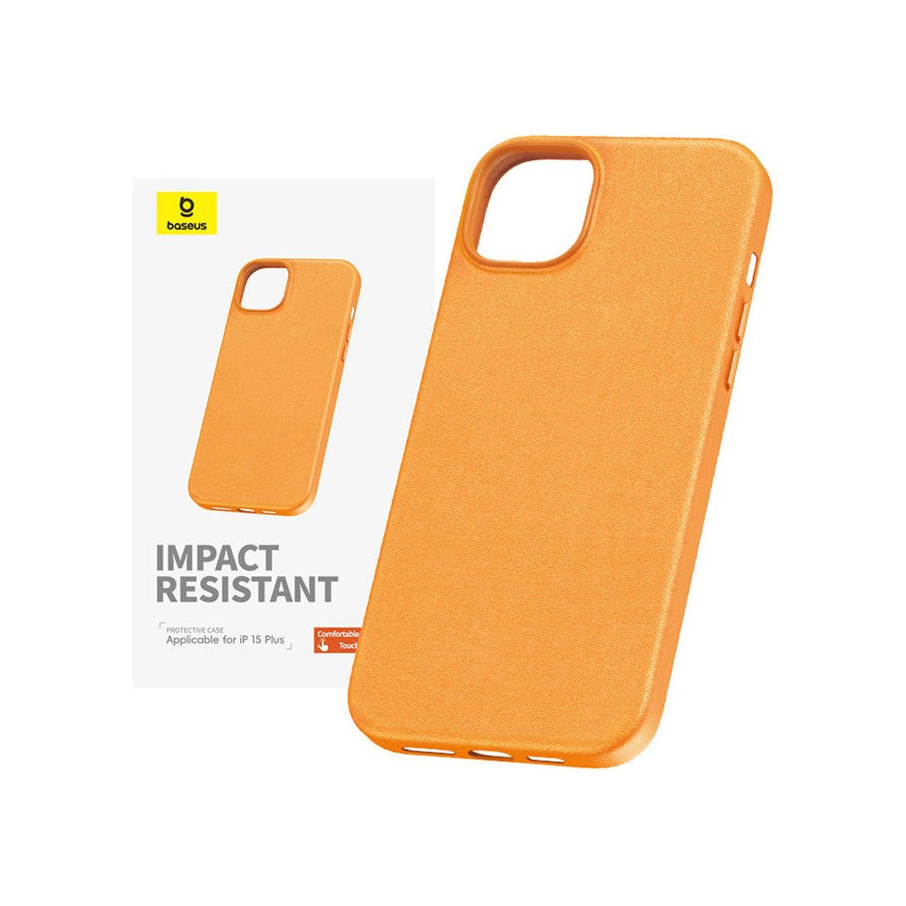 Talruna macins iPhone 15 Plus Baseus Fauxther Series (oranzs)