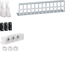 Hager UM00M4 Multimedia Kit with Socket Outlet and Patch Panel