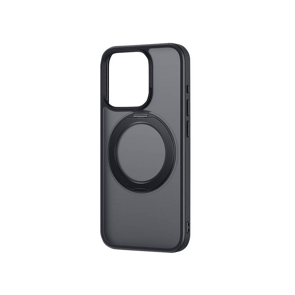 Telefoniumbris alusega Baseus SkyRing 360 iP 15 + karastatud klaasi ja puhastuskomplektiga (must)