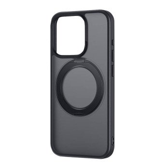 Telefoniumbris alusega Baseus SkyRing 360 iP 15 + karastatud klaasi ja puhastuskomplektiga (must)