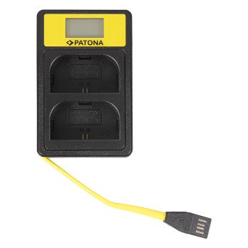 Ikroviklis Dual Canon LP-E6 s LCD, USB