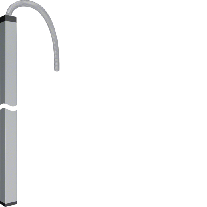 Hager DA200 DAF802000ELN Cable Trunking Duct with Hose 2000mm, Anodised Aluminium