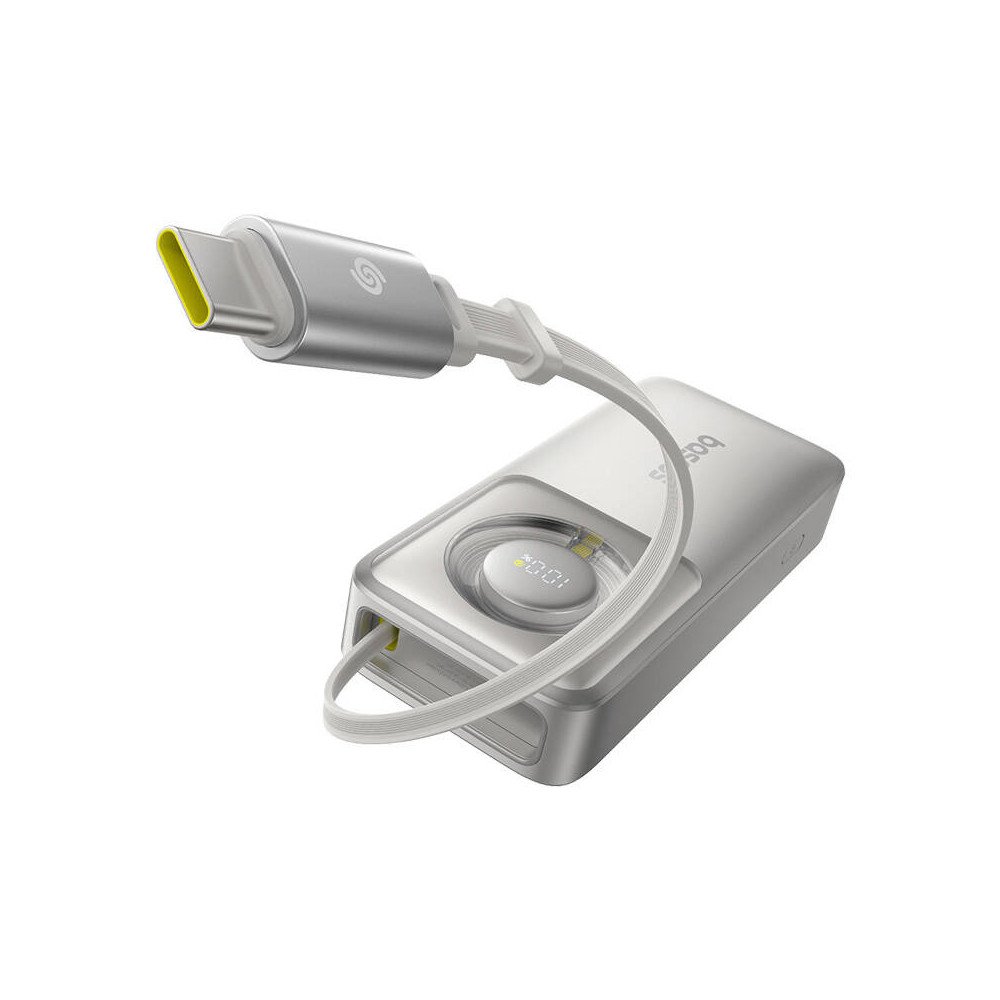 Powerbank Baseus OS Free2Pull 10000mAh 30W + kabelis (pilkas)