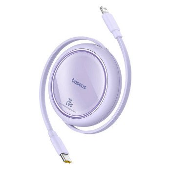 USB-kaapeli Baseus Free2Pull USB-C IP 20W 1m (violetti)