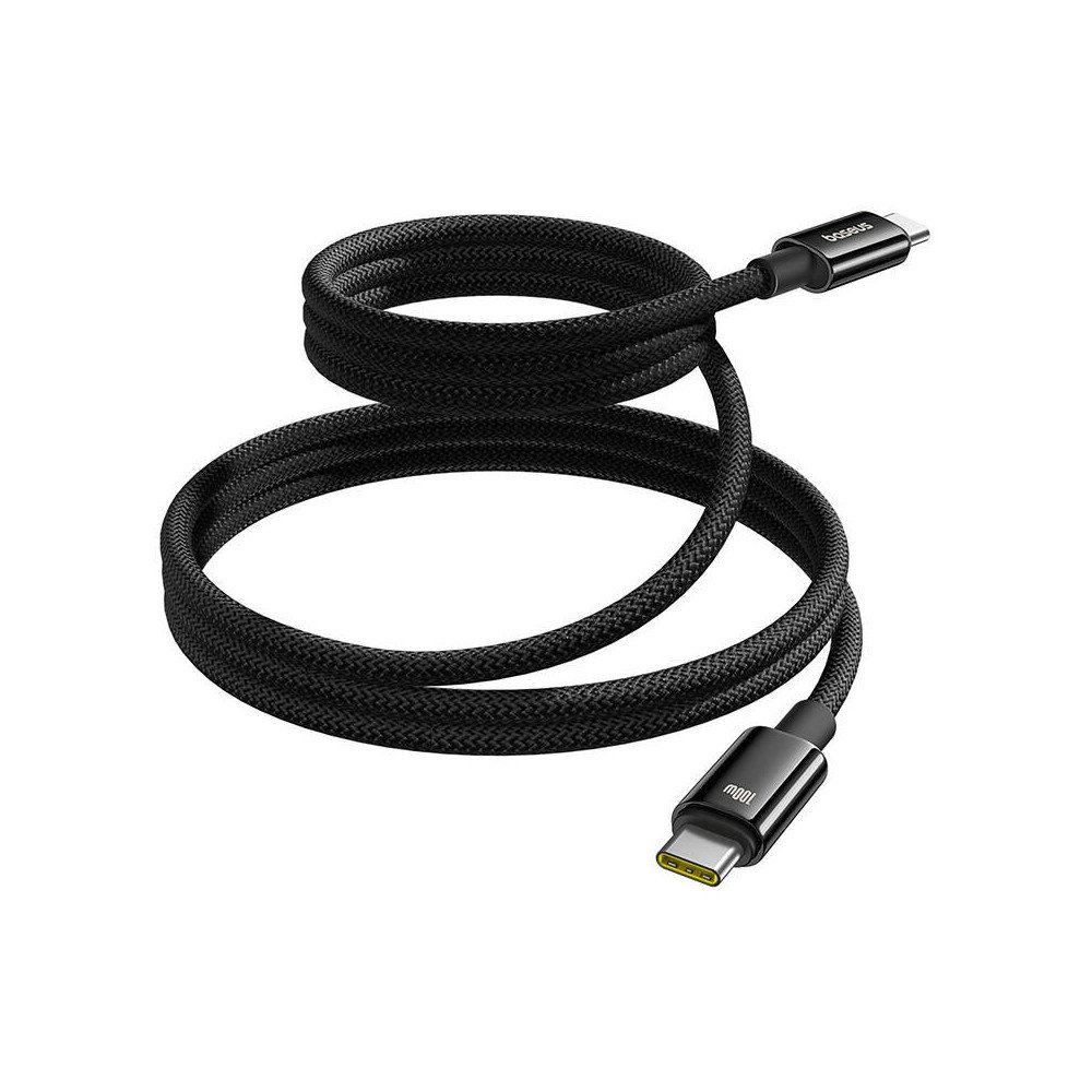 Baseus Tungsten Gold -latauskaapeli USB-C-USB-C 100W 1m (musta)