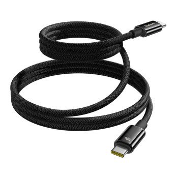 Baseus volframa zelta uzlades kabelis no USB-C lidz USB-C 100 W 1 m (melns)