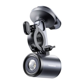 Baseus PrimeTrip 2-in-1 pyorateline, puhelinteline + taskulamppu (musta)