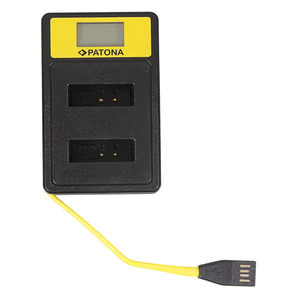 Ikroviklis Dual Canon NB-13L s LCD, USB
