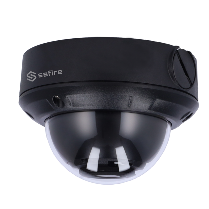 SAFIRE SF-IPD834ZW-4E-BLACK 4MP IP/PoE Dome Camera with Wi-Fi, IP67, 2.8-12mm Varifocal Lens, 30m IR