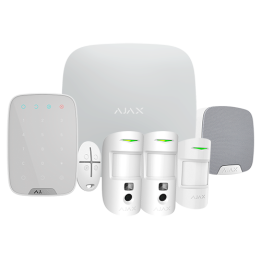 AJAX AJ-HUB2PLUSKIT-MP-PRO-W Smart Home Gateway, Wi-Fi, 230V AC, White
