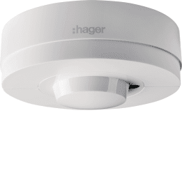 Hager EE883 augstas frekvences kustības sensors, 360° stiprinājums pie griestiem, balts