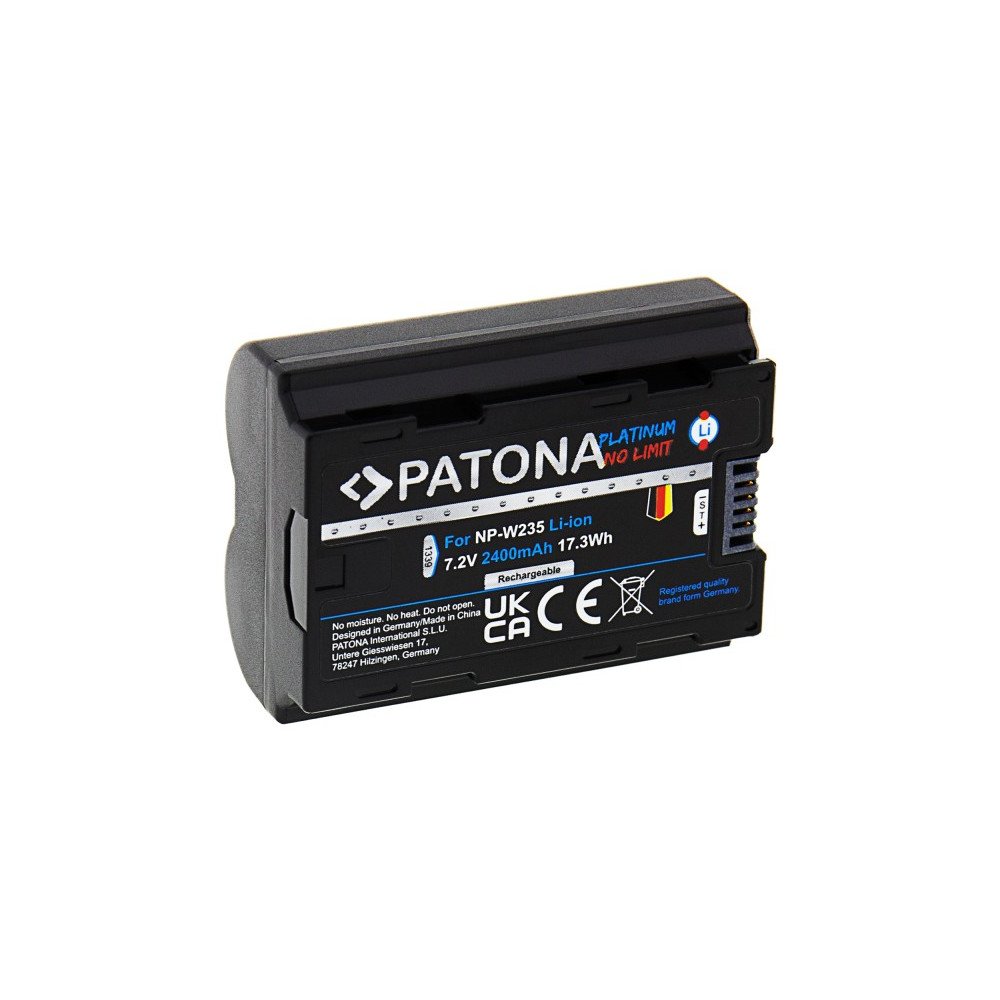 Akumulators Fuji NP-W235 2250mAh Li-Ion 7,2V Platinum X-T4