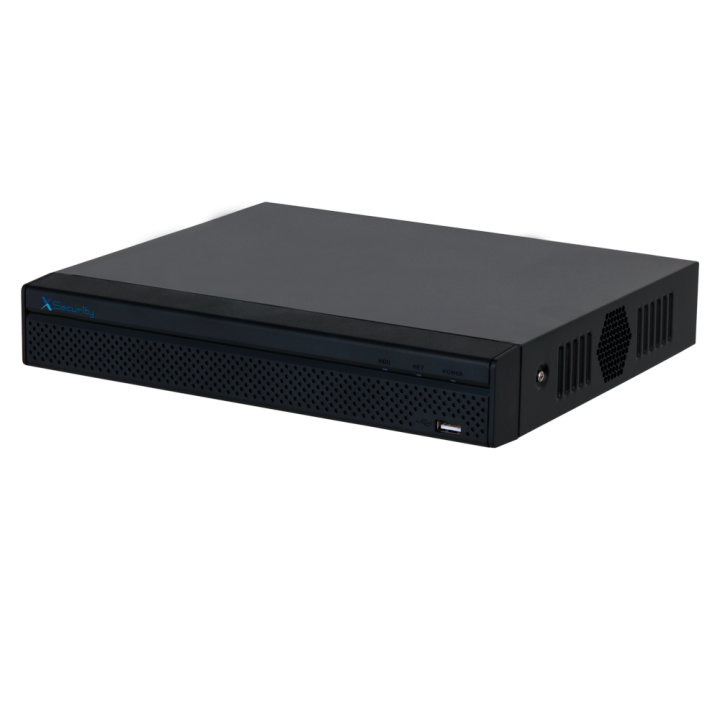 X-SECURITY XS-NVR2104-4P-SMD 4 kanālu PoE NVR ar 12MP atbalstu un SMD AI
