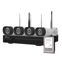 NIVIAN RETAIL NV-KIT1630W6-4CAM-1TB 4 kanālu PoE CCTV komplekts ar 4 kamerām un 1TB NVR